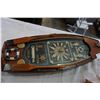 Image 2 : NAUTICAL SHADOW BOX CLOCK, STAR YACHT, VINTAGE WOOD BOAT TOY,  BARAMETER, AND NAUTICAL CLOCK