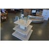 Image 1 : ROLLING DISPLAY STAND WITH GLASS TOP