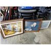 Image 1 : THREE FRAMED PICTURES, ONE IS PAINTING