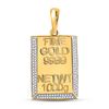 Image 1 : 3/8 CTW Bar Charm Pendant 10kt Yellow Gold - REF-45T3K