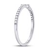 Image 3 : 1/6 CTW Round Diamond Cross Stackable Ring 10kt White Gold - REF-14W4F