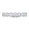 Image 2 : 1/8 CTW Round Diamond Link Stackable Ring 10kt White Gold - REF-14X4T