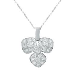 1.06 CTW Diamond & Diamond Pendant 18K White Gold - REF-100F2N