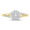 Image 2 : 1/5 CTW Round Diamond Solitaire Promise Bridal Ring 10kt Yellow Gold - REF-18T3K