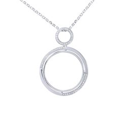 0.33 CTW Diamond Necklace 14K White Gold - REF-56H3M