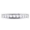 Image 2 : 1/2 CTW Round Channel-set Diamond Wedding Ring 14kt White Gold - REF-50W4F