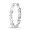 Image 2 : 1/10 CTW Round Diamond Machine-Set Ring 14kt White Gold - REF-20H3W