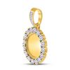 Image 2 : 2 CTW Mens Round Diamond Circle Cluster Picture Memory Pendant 10kt Yellow Gold - REF-149A9N