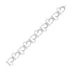 Image 1 : 1/8 CTW Round Diamond Heart Bangle Bracelet 10kt White Gold - REF-45K6R