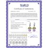 Image 2 : Genuine 14.4 ctw Peridot & Amethyst Earrings 14KT White Gold - REF-46F7Z