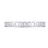 Image 3 : 1/10 CTW Round Diamond Machine-Set Ring 14kt White Gold - REF-20H3W