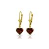 Image 1 : Genuine 3.05 ctw Garnet Earrings 14KT Yellow Gold - REF-29H7X