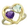 Image 1 : 2.60 CTW Amethyst Ring 14K Yellow Gold - REF-33V9R