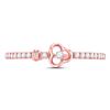 Image 2 : 1/6 CTW Round Diamond Spade Stackable Ring 10kt Rose Gold - REF-11F9M