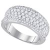 Image 1 : 1 & 1/3 CTW Round Diamond Anniversary Ring 14kt White Gold - REF-120N3Y