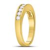 Image 3 : 1/2 CTW Round Diamond Wedding Channel Set Ring 14kt Yellow Gold - REF-47X9T