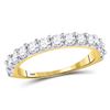 Image 1 : 1 CTW Round Diamond Single Row Ring 14kt Yellow Gold - REF-83M9A