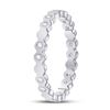 Image 2 : 1/8 CTW Round Diamond Machine-Set Ring 14kt White Gold - REF-21R5H