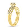 Image 3 : 1/3 CTW Round Diamond Stackable Bridal Wedding Engagement Ring 10kt Yellow Gold - REF-39H3W
