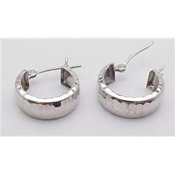 Hoop earrings 14kt white gold 1.0gr
