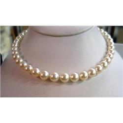 8-9mm pearls with 14kt white gold clasp