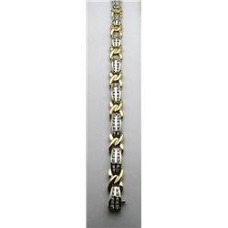 Two tone 14kt 2.50ctw diamond bracelet 