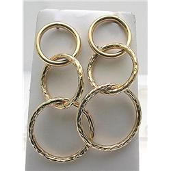 14kt yellow gold circle post earrings 5