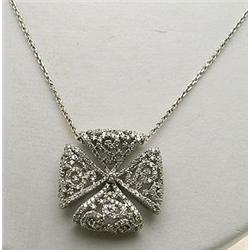 18kt white gold 1.86ktw diamond pendant