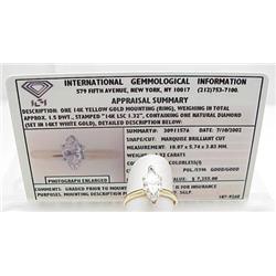 1.32ct marquise brilliant cut diamond s