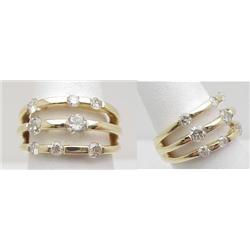 Ladys diamond ring 1.00Ctw 14kt yellow