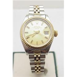Rolex watch ladys stainless and 14kt g