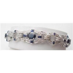 Ladys bracelet 7.68Ctw sapphires and 1