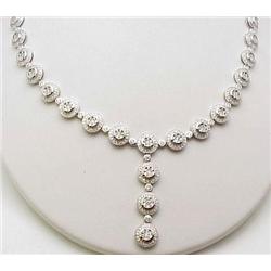 Diamond necklace 5Ctw 14kt white gold 4