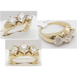 Ladys three stone diamond ring 2.48Ctw