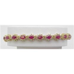 Ladys bracelet with 22 pear shaped rub