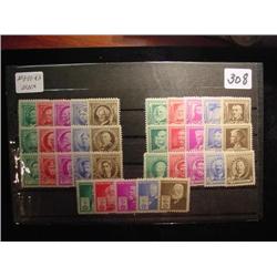 Scott # 859-93 Famous American Stamp Se