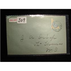 1903 Danish West Indies Cover w/ Bi-Sec
