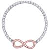 Image 1 : 1/5 CTW Round Diamond Circle Infinity Pendant 10kt Two-tone Gold - REF-15R5H