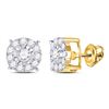 Image 1 : 5/8 CTW Round Diamond Fashion Stud Earrings 10kt Yellow Gold - REF-33N6Y