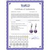 Image 2 : Genuine 6.5 ctw Amethyst Earrings 14KT Rose Gold - REF-43Y4F
