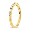 Image 3 : 1/8 CTW Round Diamond Anniversary Stackable Ring 10kt Yellow Gold - REF-14R4H