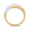 Image 3 : 1 CTW Mens Round Diamond 5-Stone Ring 14kt Yellow Gold - REF-149M9A