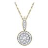 Image 1 : 1/3 CTW Round Diamond Cluster Pendant 10kt Yellow Gold - REF-21N5Y