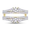Image 2 : 7/8 CTW Round Diamond Wrap Ring 14kt Yellow Gold - REF-69N3Y