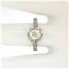 Image 4 : Antique Art Deco Platinum 0.78 ctw Old Mine Cut Diamond Filigree Engagement Ring