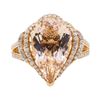Image 2 : 7.84 ctw Morganite and Diamond Ring - 14KT Rose Gold