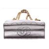 Image 4 : Chanel Metallic Silver Vintage Mini Quilted Lambskin Leather Kiss Lock Shoulder