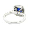 Image 3 : 1.68 ctw Oval Brilliant Blue Sapphire And Diamond Ring - 14KT White Gold