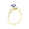 Image 4 : 1.27 ctw Sapphire And Diamond Ring - 18KT Yellow Gold