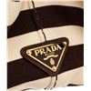 Image 5 : Prada Black White Canvas Medium Canapa Shopping Tote Bag